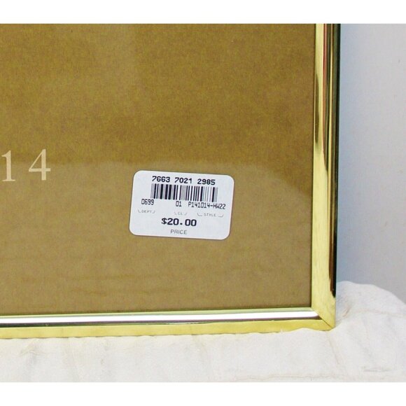 1996 Jennifer Moore Classic Brass Collection Large Photo Frame Gold Glass Black - Picture 5 of 12